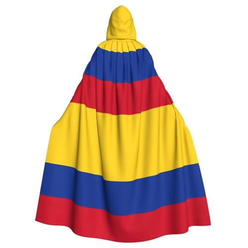 Umhang mit Kapuze für Erwachsene, Motiv: Flagge von Kolumbien, Halloween-Robe, Hexen-Zauberer, Cosplay-Kostüme für Männer und Frauen Umhang mit Kapuze für Erwachsene, Motiv: Flagge von Kolumbien, Halloween-Robe, Hexen-Zauberer, Cosplay-Kostüme für Männer und Frauen von DUWAA