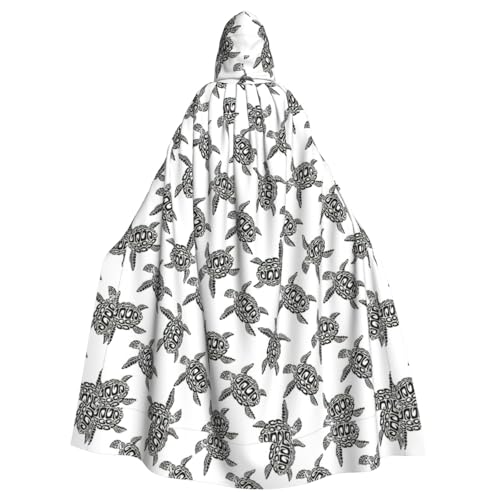 Umhang mit Kapuze für Erwachsene, Motiv: Tiere, Meeresschildkröten, Halloween, Robe, Hexe, Zauberer, Cosplay, Kostüme für Männer und Frauen Umhang mit Kapuze für Erwachsene, Motiv: Tiere, Meeresschildkröten, Halloween, Robe, Hexe, Zauberer, Cosplay, Kostüme für Männer und Frauen von DUWAA