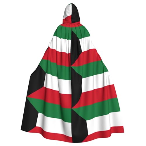 Umhang mit kuwaitischer Flagge, Halloween-Kapuzenumhang, volle Länge, Unisex, Umhang für Männer und Frauen, für Halloween, Cosplay Umhang mit kuwaitischer Flagge, Halloween-Kapuzenumhang, volle Länge, Unisex, Umhang für Männer und Frauen, für Halloween, Cosplay von DUWAA