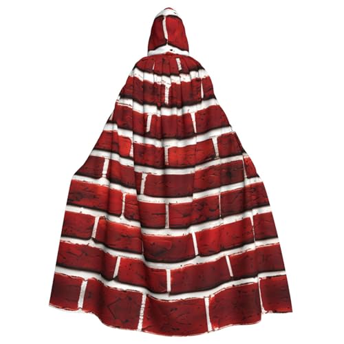 Ziegelroter Steindruck Erwachsenen-Kapuzenumhang, Halloween-Robe, Kapuzenumhang, Hexen-Zauberer, Cosplay-Kostüme für Männer und Frauen Ziegelroter Steindruck Erwachsenen-Kapuzenumhang, Halloween-Robe, Kapuzenumhang, Hexen-Zauberer, Cosplay-Kostüme für Männer und Frauen von DUWAA