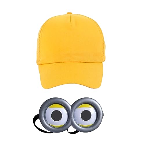 DUYAZHENLAODA 2 Stück Gelbes Goggles Hut Anzug set für cosplay Gelbes Kostüm Cosplay for Erwachsener and Kinder Personalisierte Goggles Gelb Hut für Karneval Halloween Fancy Dress Kostüm DUYAZHENLAODA 2 Stück Gelbes Goggles Hut Anzug set für cosplay Gelbes Kostüm Cosplay for Erwachsener and Kinder Personalisierte Goggles Gelb Hut für Karneval Halloween Fancy Dress Kostüm von DUYAZHENLAODA