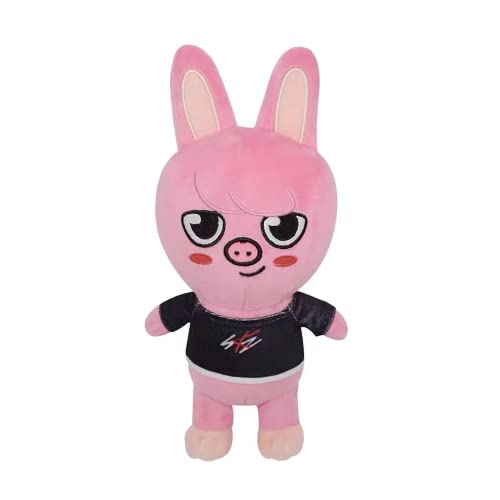 DUYAZHENLAODA Stray Skzoo Plüschtier rosa Plüsch Spielzeug Skzoo Kuscheltier Cartoon Anime Figur Kuscheltiere Puppen Skz Weiche Plüschpuppe für Kinder Erwachsene Jungen Mädchen (Rosa Schwein) von DUYAZHENLAODA