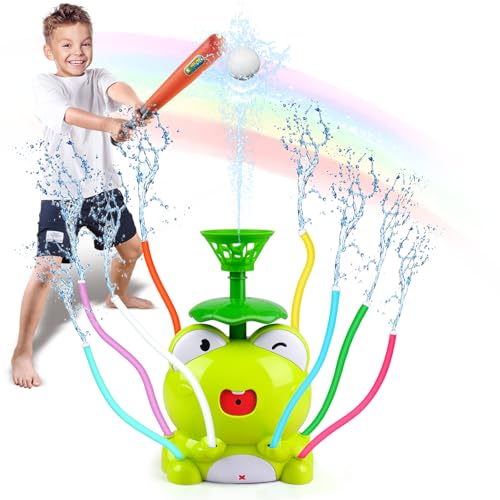 DUYOYU Wassersprinkler Baseball Spielzeug, Upgrade Sprinkler für Kinder Outdoor Spielen, Sprinkler Baseball Set, Wasser T Ball Sprinkler DUYOYU Wassersprinkler Baseball Spielzeug, Upgrade Sprinkler für Kinder Outdoor Spielen, Sprinkler Baseball Set, Wasser T Ball Sprinkler von DUYOYU