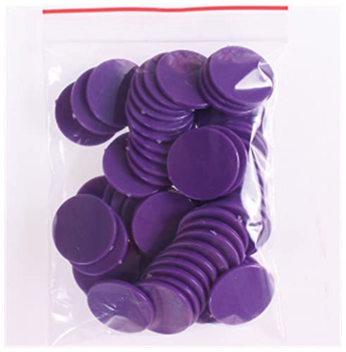 DUnLap Jetons 100 Teile/los Kunststoff Poker Chips Casino Bingo Marker Spaß Familie Club Brettspiele Spielzeug Kreatives Geschenk 9 Farben 25mm Jetons Chips (Size : Purple) von DUnLap