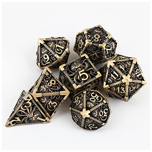 Würfel 7 stücke rein Kupfer Cthulhu Metall würfel Set DND. Wird for Dungeon und Dragon Rolle verwendet, die Spiele Spielen Würfel Gezinkte Würfel (Size : 389) von DUnLap