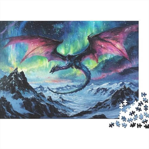 Drache 1000 Teile Puzzle Puzzle Für Erwachsene Kinder Lernspiel Familienspaß Impossible Puzzle 1000pcs (75x50cm) von DVAPAHEVK