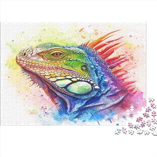 Eidechse 1000 Teile Puzzle Puzzle-Geschenk Kinder Lernspiel Familienspaß Impossible Puzzle 1000pcs (75x50cm) von DVAPAHEVK