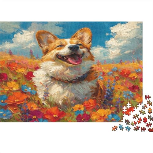 Niedlicher Corgi 1000 Teile Puzzle Puzzle Für Erwachsene Familien-Puzzlespiel Familienspaß 100% Recycelten Kartons 1000pcs (75x50cm) von DVAPAHEVK