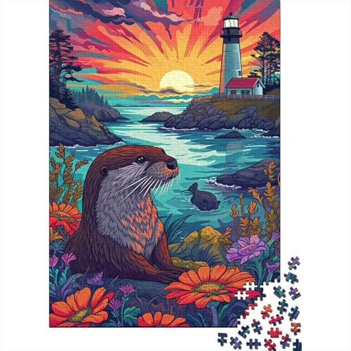 Otter 1000 Teile Puzzle Puzzle Für Erwachsene Kinder Lernspiel Familienspaß Impossible Puzzle 1000pcs (75x50cm) von DVAPAHEVK