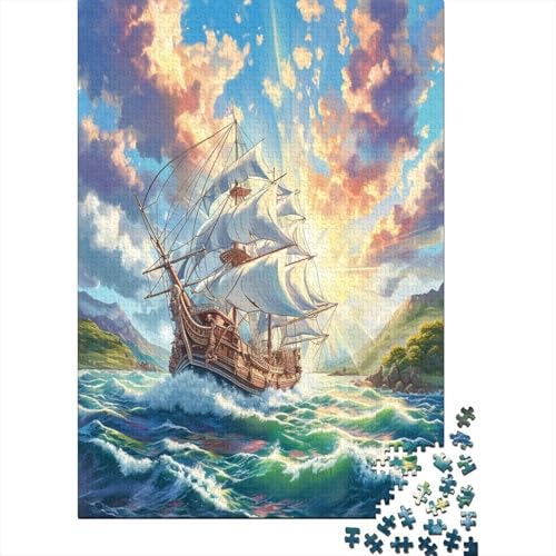 Segelboot 1000 Teile Puzzle Puzzle Für Erwachsene Kinder Lernspiel Familienspaß Impossible Puzzle 1000pcs (75x50cm) von DVAPAHEVK
