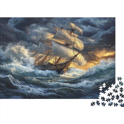 Segelboot 1000 Teile Puzzle Puzzle-Geschenk Kinder Lernspiel Familienspaß Impossible Puzzle 1000pcs (75x50cm) von DVAPAHEVK