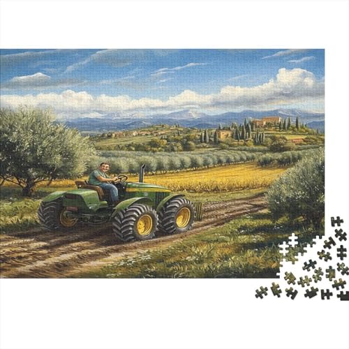 Traktor 1000 Teile Puzzle Puzzle Für Erwachsene Kinder Lernspiel Familienspaß Impossible Puzzle 1000pcs (75x50cm) von DVAPAHEVK