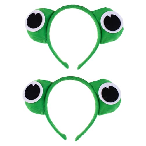 DVOFU Froschaugen-Haarreif, Plüschtier-Haarreifen, niedliches Halloween-Haar-Accessoire, Maskerade-Zubehör für Frauen, Cosplay, Motto-Party-Requisiten, 2 Stück von DVOFU