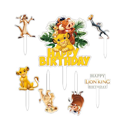Alles Gute zum Geburtstag Cupcake Topper, Lion Cupcake Topper,Geburtstag Tortendeko Junge Kuchendeko Tiere Happy Birthday Cake Decoration Muffin Deko für Kinder Alles Gute zum Geburtstag Cupcake Topper, Lion Cupcake Topper,Geburtstag Tortendeko Junge Kuchendeko Tiere Happy Birthday Cake Decoration Muffin Deko für Kinder von DVSWDMA