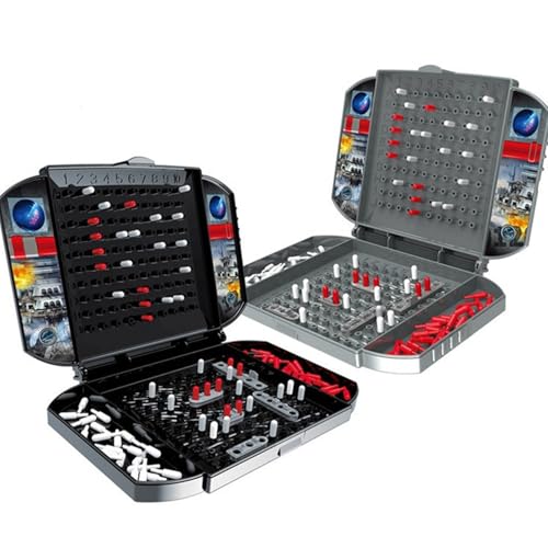 Battleship Klassisches Brettspiel im Kleinformat Schiffe Versenken Spiel 1 oder 2 Spieler Brettspiel Schiffe Versenken Brettspiel Strategie Brettspiel Zusammenspielzeug von DVSWDMA