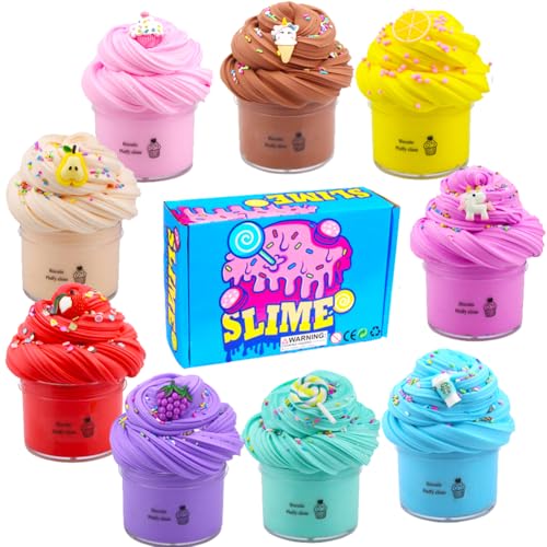 DVSWDMA Slime Set 9 Stück Schleim Kinder,DIY Fluffy Cloud Slime Kit WolkenSchleim Super Soft & Non-Sticky, mit Schleim Add-ins Mitgebsel Kindergeburtstag Gastgeschenke für Kinder DVSWDMA Slime Set 9 Stück Schleim Kinder,DIY Fluffy Cloud Slime Kit WolkenSchleim Super Soft & Non-Sticky, mit Schleim Add-ins Mitgebsel Kindergeburtstag Gastgeschenke für Kinder von DVSWDMA