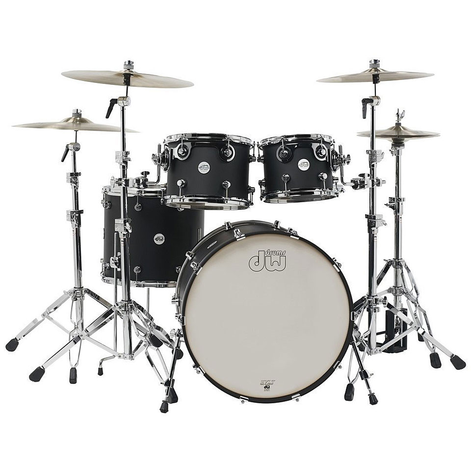 DW Design 22" Black Satin Shell-Set 4-Pcs. Schlagzeug von DW