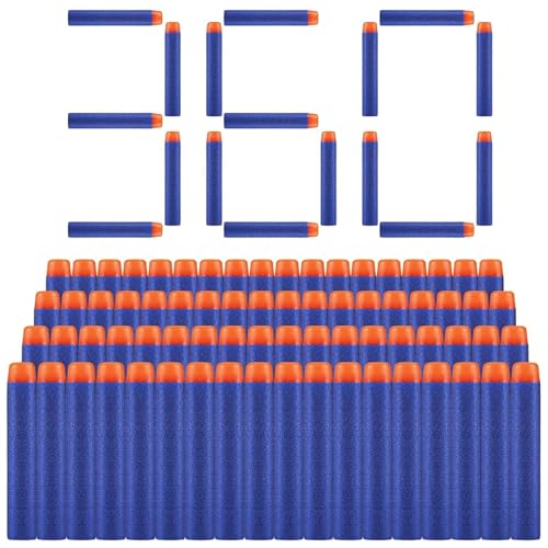 360 Stück Darts Pfeile für Nerf 7,2 cm Refill Darts Nachfüll Bullets Schaumstoff Darts Foam Pfeile für N-Strike Elite Blasters Series für Nerf N-Strike Nachfüllpack für Kinder Draußen Familie Munition von DWDHYEAN