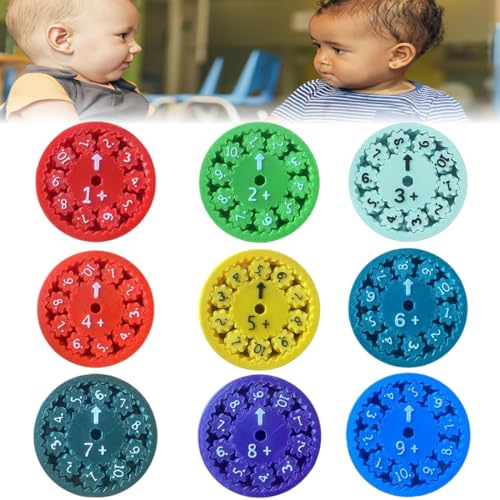 Math fakten Fidget Spinner, 9 Stück Mathe Fidget Spinner, Mathe Fakten Fidget Spinner,Mathe Fidget Spinners,Lustige Mathe Lern Fidget Toys Für Kinder(Addition,Subtraktion) von DWFEYOI