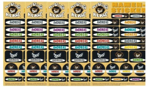 DWK Die Wilden Kerle Namen-Sticker 5tlg.-Set von DWK