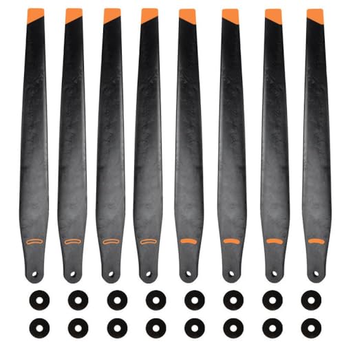 Kohlefaser -Nylon -Mischungspaddelfaltung Propeller R5627 kompatibel mit Landwirtschaftsanlagen Drohnen T60 Modell CW CCW -Rotationsdrohnezubehör(8pcs Orange) von DWOGCEBX