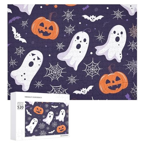 520 Teile Puzzles für Erwachsene Cool Dark Purple Ghost Puzzles Große Puzzles Spiel Dekompression Freizeit Unterhaltung Holzpuzzle Entspannung Sensorisches Spielzeug Raumdekor für Frauen Männer von DWVTFSM