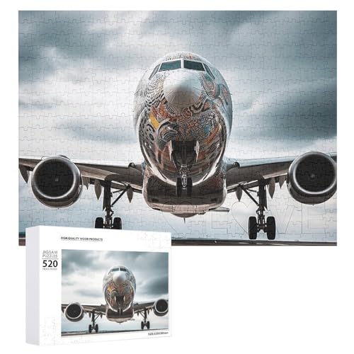 520 Teile Puzzles für Erwachsene Coole Flugzeug Kunst Puzzles Große Puzzles Spiel Dekompression Freizeit Unterhaltung Holzpuzzle Entspannung Sensorisches Spielzeug Raumdekor für Frauen Männer von DWVTFSM