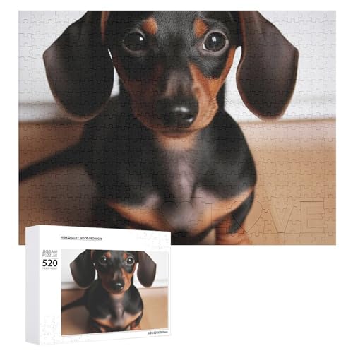 520 Teile Puzzles für Erwachsene Coole Niedliche Wiener Wurst Hund Puzzles Große Puzzles Spiel Dekompression Freizeit Unterhaltung Holzpuzzle Entspannung Sensorisches Spielzeug Raumdekor für Frauen von DWVTFSM