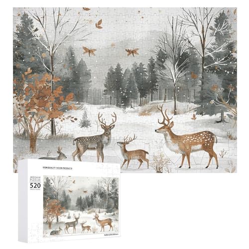 520 Teile Puzzles für Erwachsene Coole Tiere und Bäume Puzzles Große Puzzles Spiel Dekompression Freizeit Unterhaltung Holzpuzzle Entspannung Sensorisches Spielzeug Raumdekor für Frauen Männer von DWVTFSM