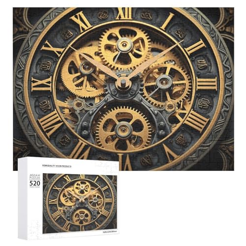520 Teile Puzzles für Erwachsene Coole Uhr Gear Puzzles Große Puzzles Spiel Dekompression Freizeit Unterhaltung Holzpuzzle Entspannung Sensorisches Spielzeug Raumdekor für Frauen Männer 520 Teile Puzzles für Erwachsene Coole Uhr Gear Puzzles Große Puzzles Spiel Dekompression Freizeit Unterhaltung Holzpuzzle Entspannung Sensorisches Spielzeug Raumdekor für Frauen Männer von DWVTFSM