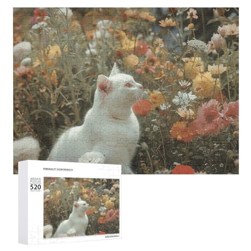 520 Teile Puzzles für Erwachsene Cooles Spielen im Garten Puzzles Große Puzzles Spiel Dekompression Freizeit Unterhaltung Holzpuzzle Entspannung Sensorisches Spielzeug Raumdekor für Frauen Männer von DWVTFSM