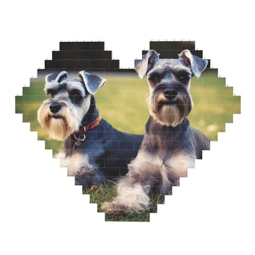 Baustein-Puzzle für Erwachsene, Schnauzer-Hunde, herzförmig, personalisierbar, Foto-Bausteine, Puzzle, Familien-Andenken, DIY, romantische Heimdekoration, Jahrestag, Geburtstag, Geschenke für sie, Baustein-Puzzle für Erwachsene, Schnauzer-Hunde, herzförmig, personalisierbar, Foto-Bausteine, Puzzle, Familien-Andenken, DIY, romantische Heimdekoration, Jahrestag, Geburtstag, Geschenke für sie, von DWVTFSM