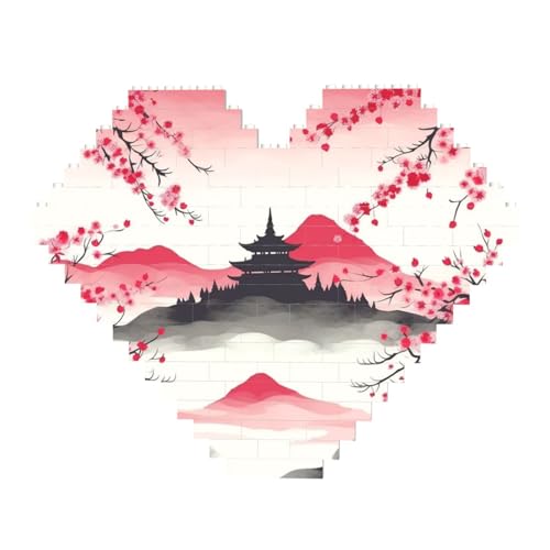 Berg Fuji mit Kirsche Baustein-Puzzle, herzförmig, personalisierbar, Foto-Bausteine, Puzzle, Familienandenken, DIY, romantische Heimdekoration, Jahrestag, Geburtstagsgeschenke für sie, ihn, Liebhaber, Berg Fuji mit Kirsche Baustein-Puzzle, herzförmig, personalisierbar, Foto-Bausteine, Puzzle, Familienandenken, DIY, romantische Heimdekoration, Jahrestag, Geburtstagsgeschenke für sie, ihn, Liebhaber, von DWVTFSM