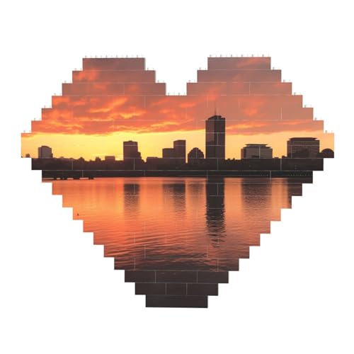 Boston Charles River City Skyline Sonnenuntergang Baustein-Puzzle herzförmige personalisierte Fotobausteine Puzzles Familienandenken DIY romantische Heimdekoration Boston Charles River City Skyline Sonnenuntergang Baustein-Puzzle herzförmige personalisierte Fotobausteine Puzzles Familienandenken DIY romantische Heimdekoration von DWVTFSM