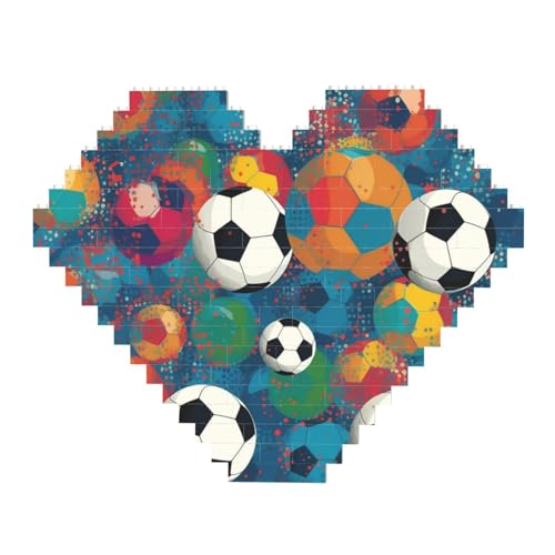 Buntes Fußball-Baustein-Puzzle in Herzform, personalisiertes Foto-Baustein-Puzzle, Familien-Andenken, DIY, romantische Heimdekoration, Jahrestag, Geburtstag, Geschenke für sie, ihn, Liebhaber, Paare Buntes Fußball-Baustein-Puzzle in Herzform, personalisiertes Foto-Baustein-Puzzle, Familien-Andenken, DIY, romantische Heimdekoration, Jahrestag, Geburtstag, Geschenke für sie, ihn, Liebhaber, Paare von DWVTFSM