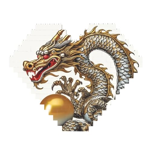 Chinesischer Drache mit Perlen, Baustein-Puzzle, herzförmig, personalisierbar, Foto-Bausteine, Puzzle, Familien-Andenken, DIY, romantische Heimdekoration, Jahrestag, Geburtstag, Geschenke für sie, Chinesischer Drache mit Perlen, Baustein-Puzzle, herzförmig, personalisierbar, Foto-Bausteine, Puzzle, Familien-Andenken, DIY, romantische Heimdekoration, Jahrestag, Geburtstag, Geschenke für sie, von DWVTFSM