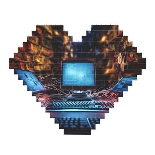 Computer- und Internet-Baustein-Puzzle, herzförmig, personalisierbar, Foto-Bausteine, Puzzle, Familien-Andenken, DIY, romantische Heimdekoration, Jahrestag, Geburtstagsgeschenke für sie, ihn, Computer- und Internet-Baustein-Puzzle, herzförmig, personalisierbar, Foto-Bausteine, Puzzle, Familien-Andenken, DIY, romantische Heimdekoration, Jahrestag, Geburtstagsgeschenke für sie, ihn, von DWVTFSM