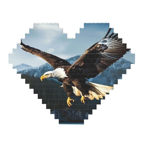 DWVTFSM Baustein-Puzzle mit Adler bei der Jagd, herzförmig, personalisierbar, Foto-Bausteine, Puzzle, Familien-Andenken, DIY, romantische Heimdekoration, Jahrestag, Geburtstagsgeschenke für sie, ihn, DWVTFSM Baustein-Puzzle mit Adler bei der Jagd, herzförmig, personalisierbar, Foto-Bausteine, Puzzle, Familien-Andenken, DIY, romantische Heimdekoration, Jahrestag, Geburtstagsgeschenke für sie, ihn, von DWVTFSM