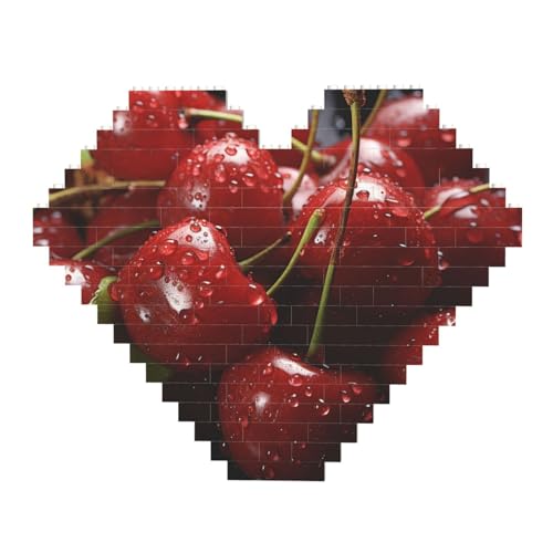 DWVTFSM Baustein-Puzzle mit frischen roten Kirschen, herzförmig, personalisierbar, Foto-Bausteine, Puzzle, romantische Heimdekoration, Jahrestag, Geburtstag, Geschenke für sie, ihn, Liebhaber, Paare DWVTFSM Baustein-Puzzle mit frischen roten Kirschen, herzförmig, personalisierbar, Foto-Bausteine, Puzzle, romantische Heimdekoration, Jahrestag, Geburtstag, Geschenke für sie, ihn, Liebhaber, Paare von DWVTFSM