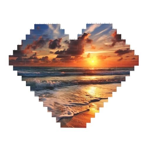 DWVTFSM Beach Sunrise Baustein-Puzzle in Herzform, personalisiertes Foto-Baustein-Puzzle, Familienandenken, DIY, romantische Heimdekoration, Jahrestag, Geburtstagsgeschenke für sie, ihn, Liebhaber, DWVTFSM Beach Sunrise Baustein-Puzzle in Herzform, personalisiertes Foto-Baustein-Puzzle, Familienandenken, DIY, romantische Heimdekoration, Jahrestag, Geburtstagsgeschenke für sie, ihn, Liebhaber, von DWVTFSM