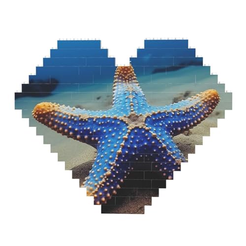 DWVTFSM Blauer Seestern, Baustein-Puzzle, herzförmig, personalisierbar, Foto-Bausteine, Puzzle, Familien-Andenken, DIY, romantische Heimdekoration DWVTFSM Blauer Seestern, Baustein-Puzzle, herzförmig, personalisierbar, Foto-Bausteine, Puzzle, Familien-Andenken, DIY, romantische Heimdekoration von DWVTFSM