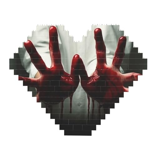 DWVTFSM Bloody Hands Baustein-Puzzle, herzförmig, personalisierbar, Foto-Bausteine, Puzzle, Familien-Andenken, DIY, romantische Heimdekoration, Jahrestag, Geburtstagsgeschenke für sie, ihn, Liebhaber, DWVTFSM Bloody Hands Baustein-Puzzle, herzförmig, personalisierbar, Foto-Bausteine, Puzzle, Familien-Andenken, DIY, romantische Heimdekoration, Jahrestag, Geburtstagsgeschenke für sie, ihn, Liebhaber, von DWVTFSM