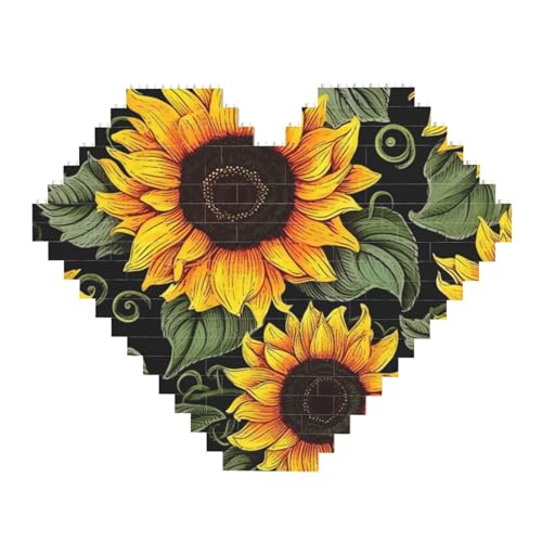 DWVTFSM Blumen-Sonnenblumen-Baustein-Puzzle, herzförmig, personalisierbar, Foto-Bausteine, Puzzle, Familien-Andenken, DIY, romantische Heimdekoration, Jahrestag, Geburtstagsgeschenke für sie, ihn, DWVTFSM Blumen-Sonnenblumen-Baustein-Puzzle, herzförmig, personalisierbar, Foto-Bausteine, Puzzle, Familien-Andenken, DIY, romantische Heimdekoration, Jahrestag, Geburtstagsgeschenke für sie, ihn, von DWVTFSM