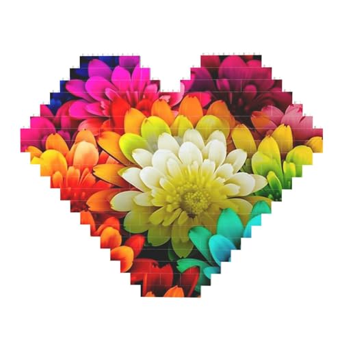 DWVTFSM Bunte Blumen Baustein-Puzzle, herzförmig, personalisierte Foto-Bausteine, Puzzle, Familien-Andenken, DIY, romantische Heimdekoration, Jahrestag, Geburtstag, Geschenke für sie, ihn, Liebhaber, DWVTFSM Bunte Blumen Baustein-Puzzle, herzförmig, personalisierte Foto-Bausteine, Puzzle, Familien-Andenken, DIY, romantische Heimdekoration, Jahrestag, Geburtstag, Geschenke für sie, ihn, Liebhaber, von DWVTFSM