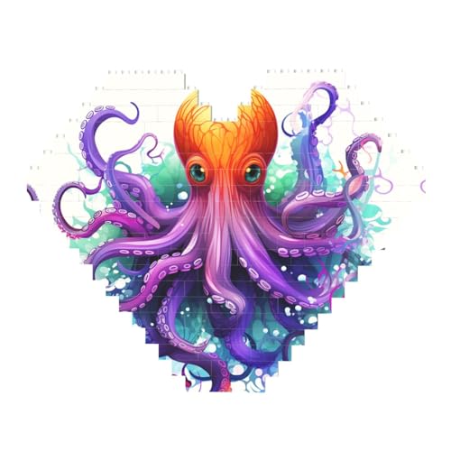 DWVTFSM Bunte Oktopus-Baustein-Puzzle, herzförmig, personalisierbar, Foto-Bausteine, Puzzle, Familien-Andenken, DIY, romantische Heimdekoration DWVTFSM Bunte Oktopus-Baustein-Puzzle, herzförmig, personalisierbar, Foto-Bausteine, Puzzle, Familien-Andenken, DIY, romantische Heimdekoration von DWVTFSM