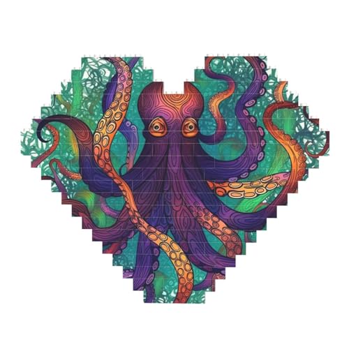 DWVTFSM Buntes Oktopus-Baustein-Puzzle in Herzform, personalisiertes Foto-Baustein-Puzzle, Familien-Andenken, DIY, romantische Heimdekoration, Jahrestag, Geburtstag, Geschenke für sie, ihn, Liebhaber, DWVTFSM Buntes Oktopus-Baustein-Puzzle in Herzform, personalisiertes Foto-Baustein-Puzzle, Familien-Andenken, DIY, romantische Heimdekoration, Jahrestag, Geburtstag, Geschenke für sie, ihn, Liebhaber, von DWVTFSM