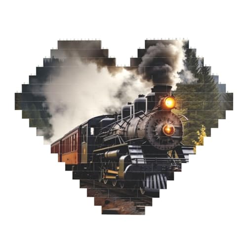 DWVTFSM Dampfzug-Baustein-Puzzle, herzförmig, personalisierbar, Foto-Bausteine, Puzzle, Familien-Andenken, DIY, romantische Heimdekoration, Jahrestag, Geburtstagsgeschenke für sie, ihn, Liebhaber, DWVTFSM Dampfzug-Baustein-Puzzle, herzförmig, personalisierbar, Foto-Bausteine, Puzzle, Familien-Andenken, DIY, romantische Heimdekoration, Jahrestag, Geburtstagsgeschenke für sie, ihn, Liebhaber, von DWVTFSM