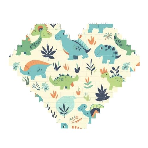 DWVTFSM Dinosaurier-Muster, Baustein-Puzzle, herzförmig, personalisierbar, Foto-Bausteine, Puzzle, Familien-Andenken, DIY, romantische Heimdekoration DWVTFSM Dinosaurier-Muster, Baustein-Puzzle, herzförmig, personalisierbar, Foto-Bausteine, Puzzle, Familien-Andenken, DIY, romantische Heimdekoration von DWVTFSM