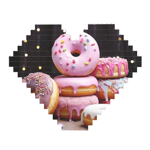 DWVTFSM Donut-Kuchen-Baustein-Puzzle, herzförmig, personalisierbar, Foto-Bausteine, Puzzle, Familien-Andenken, DIY, romantische Heimdekoration DWVTFSM Donut-Kuchen-Baustein-Puzzle, herzförmig, personalisierbar, Foto-Bausteine, Puzzle, Familien-Andenken, DIY, romantische Heimdekoration von DWVTFSM