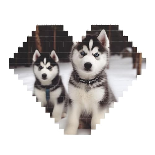 DWVTFSM Entzückende Huskies-Baustein-Puzzle, herzförmig, personalisierbar, Foto-Bausteine, Puzzle, Familien-Andenken, DIY, romantische Heimdekoration, Jahrestag, Geburtstagsgeschenke für sie, ihn, DWVTFSM Entzückende Huskies-Baustein-Puzzle, herzförmig, personalisierbar, Foto-Bausteine, Puzzle, Familien-Andenken, DIY, romantische Heimdekoration, Jahrestag, Geburtstagsgeschenke für sie, ihn, von DWVTFSM